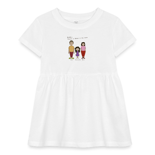 Infant Baby Rib Dress - white